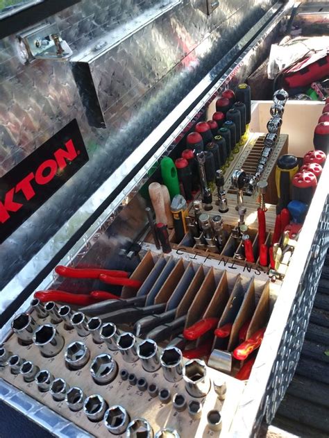 how to make a metal truck tool box|truck tool box organization ideas.